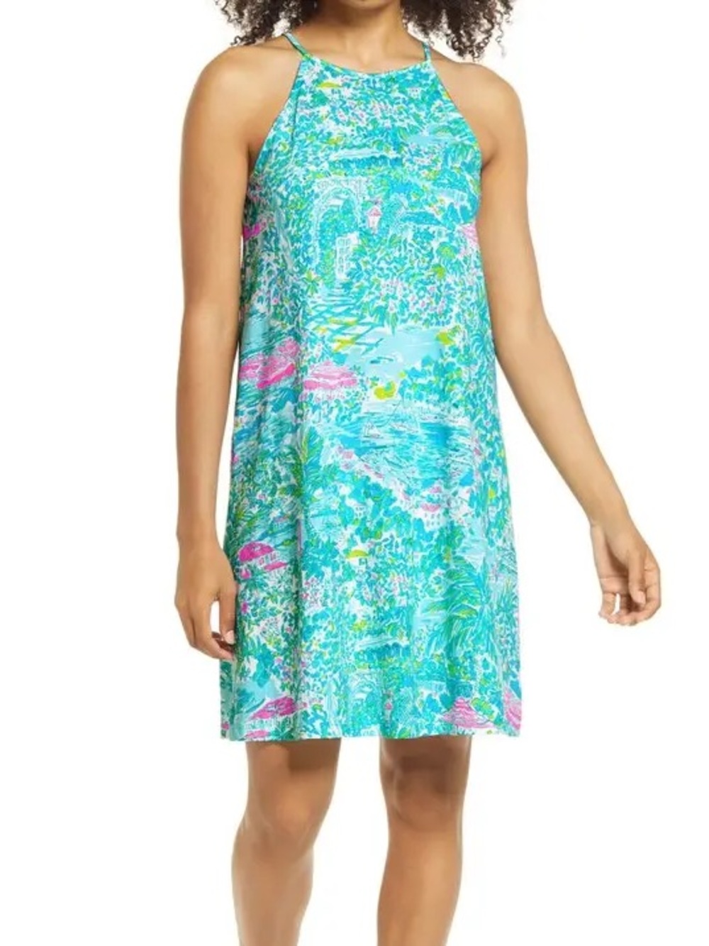 Lilly Pulitzer Margot Swing Dress Gustavia Green Sunshine City